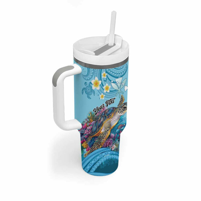 Hawaii Sea Turtle Custom Stanley Quencher 40oz Stainless Steel Tumbler With Handle - Threewoofs - Image 2