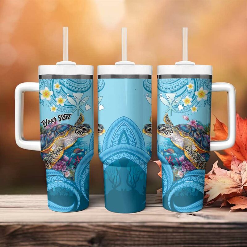 Hawaii Sea Turtle Custom Stanley Quencher 40oz Stainless Steel Tumbler With Handle - Threewoofs - Image 4