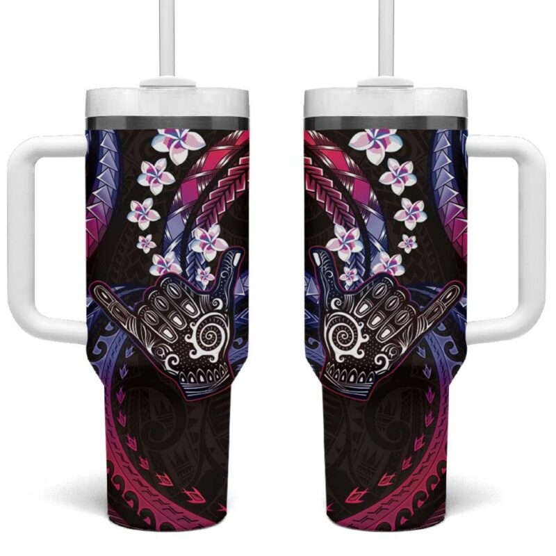 Hawaii Shaka Sign Custom Stanley Quencher 40oz Stainless Steel Tumbler With Handle - Threewoofs