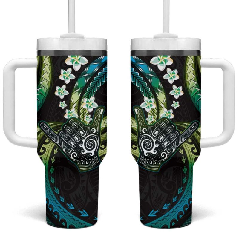 Hawaii Shaka Sign Custom Stanley Quencher 40oz Stainless Steel Tumbler With Handle - Threewoofs