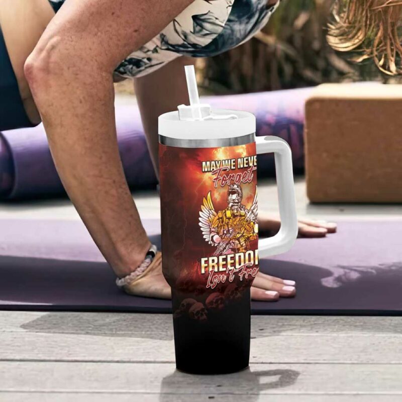Hawaii Veterans Day May We Never Forget Freedom Isn‚Äôt Free Custom Stanley Quencher 40oz Stainless Steel Tumbler With Handle - Threewoofs - Image 6