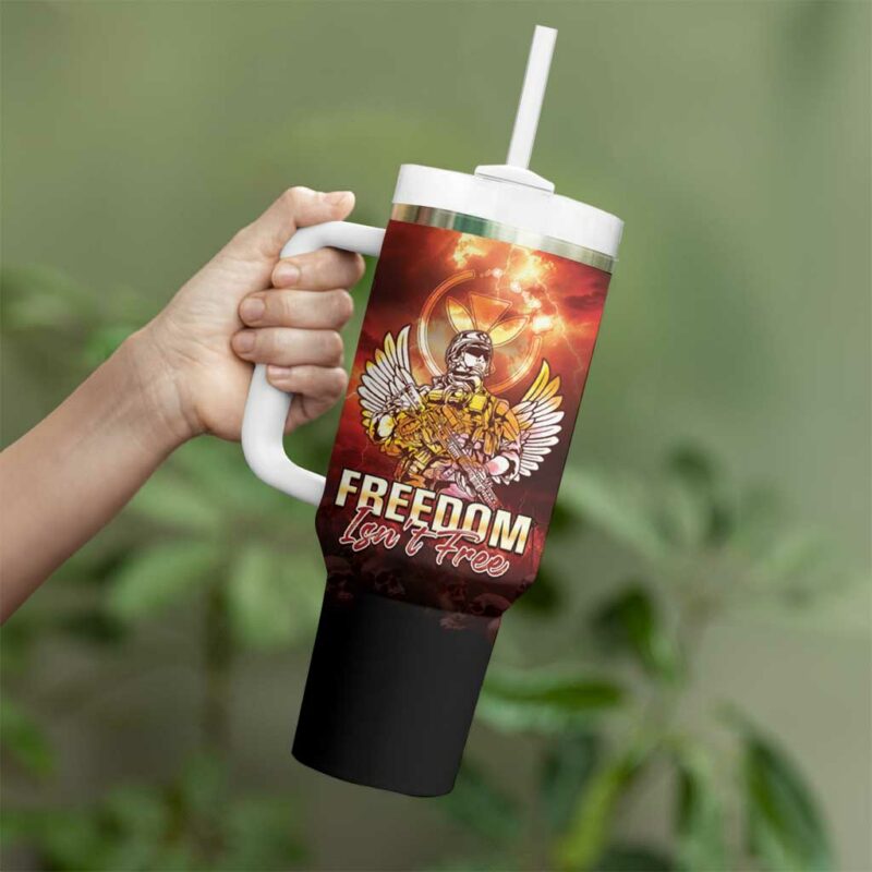 Hawaii Veterans Day May We Never Forget Freedom Isn‚Äôt Free Custom Stanley Quencher 40oz Stainless Steel Tumbler With Handle - Threewoofs - Image 3