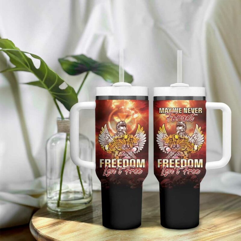 Hawaii Veterans Day May We Never Forget Freedom Isn‚Äôt Free Custom Stanley Quencher 40oz Stainless Steel Tumbler With Handle - Threewoofs - Image 9