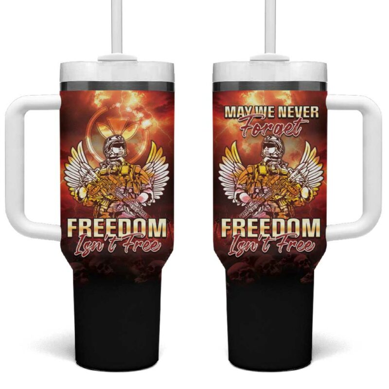 Hawaii Veterans Day May We Never Forget Freedom Isn‚Äôt Free Custom Stanley Quencher 40oz Stainless Steel Tumbler With Handle - Threewoofs