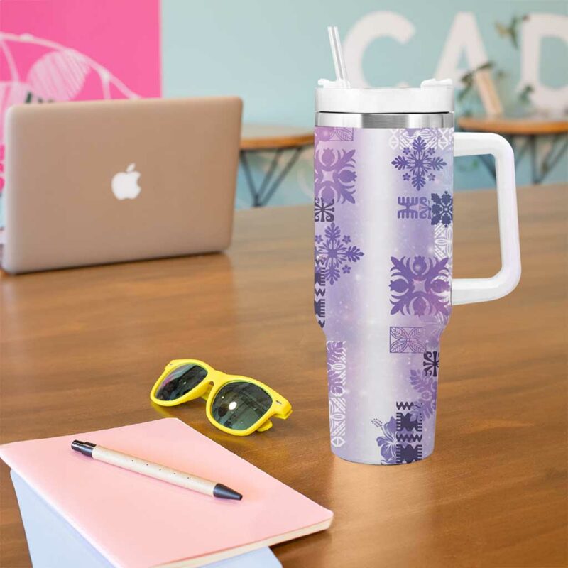 Hawaiian Quilt Vintage Galaxy Custom Stanley Quencher 40oz Stainless Steel Tumbler With Handle - Threewoofs - Image 5