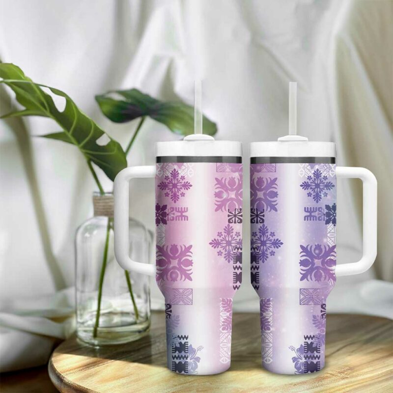 Hawaiian Quilt Vintage Galaxy Custom Stanley Quencher 40oz Stainless Steel Tumbler With Handle - Threewoofs - Image 9