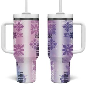 Hawaiian Quilt Vintage Galaxy Custom Stanley Quencher 40oz Stainless Steel Tumbler With Handle - Threewoofs