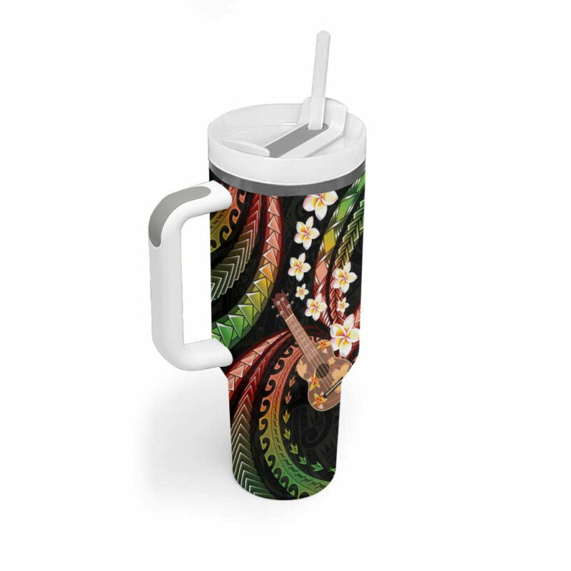 Hawaiian Ukulele Custom Stanley Quencher 40oz Stainless Steel Tumbler With Handle - Threewoofs - Image 2