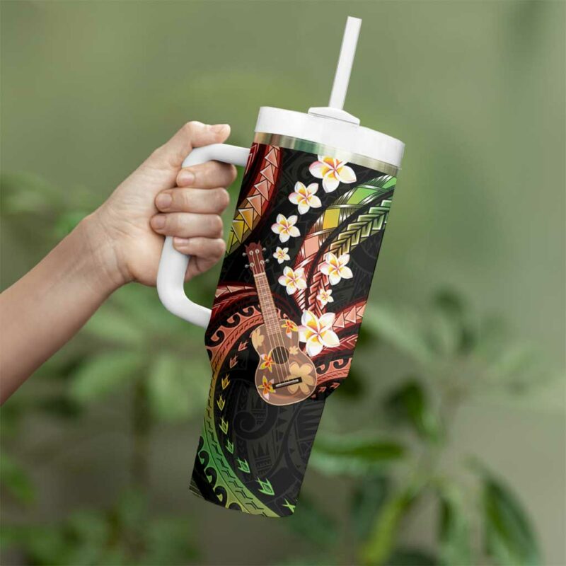 Hawaiian Ukulele Custom Stanley Quencher 40oz Stainless Steel Tumbler With Handle - Threewoofs - Image 3
