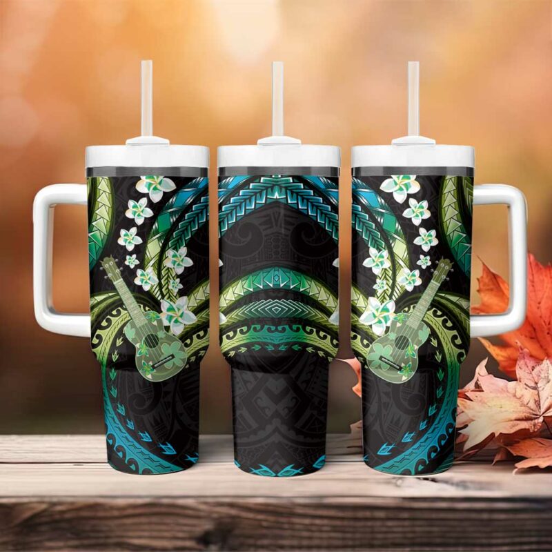 Hawaiian Ukulele Custom Stanley Quencher 40oz Stainless Steel Tumbler With Handle - Threewoofs - Image 4