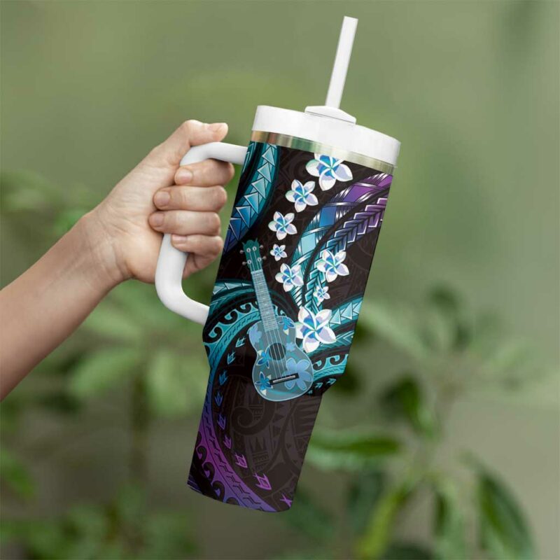 Hawaiian Ukulele Custom Stanley Quencher 40oz Stainless Steel Tumbler With Handle - Threewoofs - Image 3