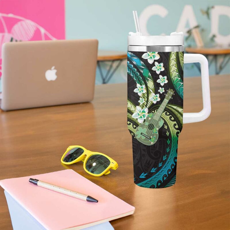 Hawaiian Ukulele Custom Stanley Quencher 40oz Stainless Steel Tumbler With Handle - Threewoofs - Image 5