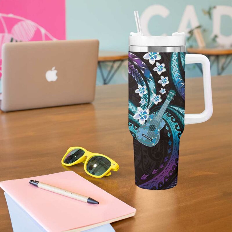 Hawaiian Ukulele Custom Stanley Quencher 40oz Stainless Steel Tumbler With Handle - Threewoofs - Image 5