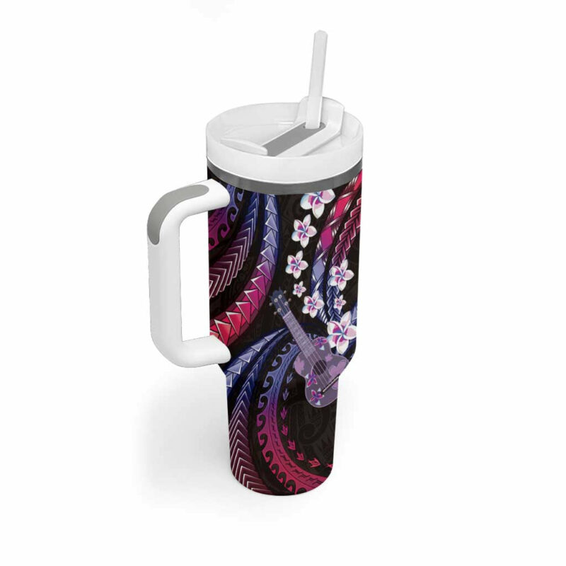 Hawaiian Ukulele Custom Stanley Quencher 40oz Stainless Steel Tumbler With Handle - Threewoofs - Image 2