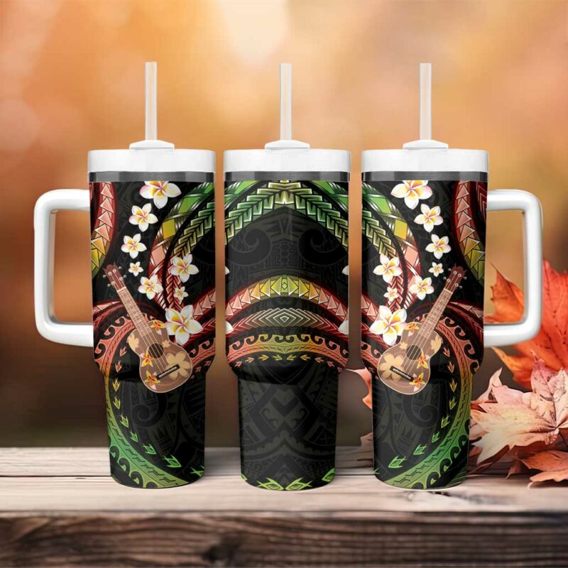 Hawaiian Ukulele Custom Stanley Quencher 40oz Stainless Steel Tumbler With Handle - Threewoofs - Image 4