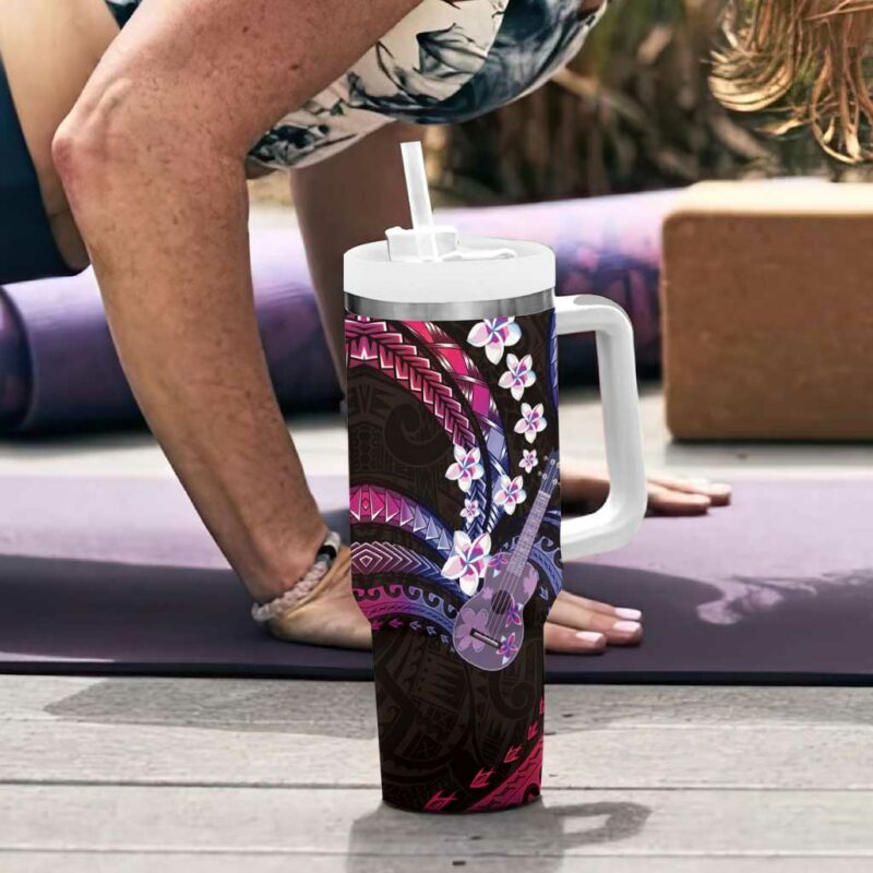 Hawaiian Ukulele Custom Stanley Quencher 40oz Stainless Steel Tumbler With Handle - Threewoofs - Image 6