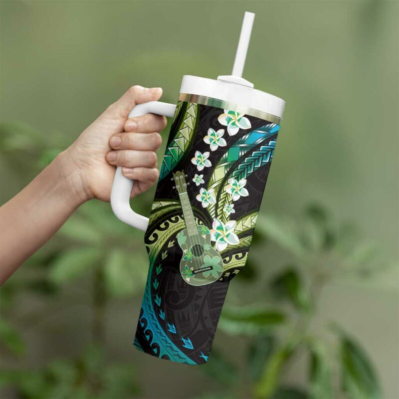 Hawaiian Ukulele Custom Stanley Quencher 40oz Stainless Steel Tumbler With Handle - Threewoofs - Image 3