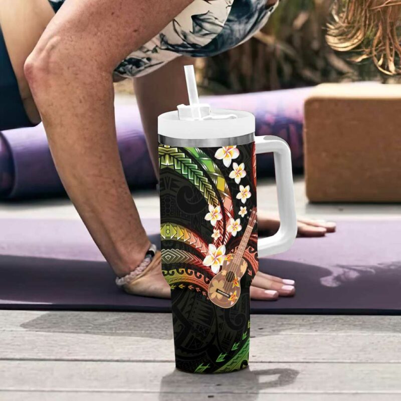 Hawaiian Ukulele Custom Stanley Quencher 40oz Stainless Steel Tumbler With Handle - Threewoofs - Image 6