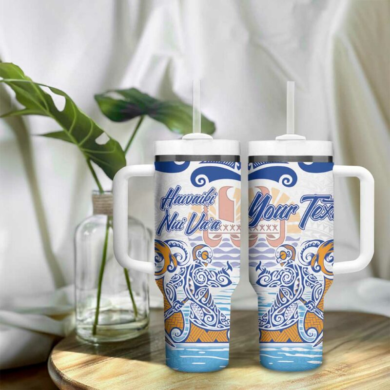 Hawaiki Nui Va‚Äôa Solo French Polynesia Blue Color Custom Stanley Quencher 40oz Stainless Steel Tumbler With Handle - Threewoofs - Image 9