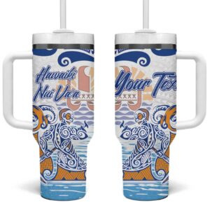 Hawaiki Nui Va‚Äôa Solo French Polynesia Blue Color Custom Stanley Quencher 40oz Stainless Steel Tumbler With Handle - Threewoofs