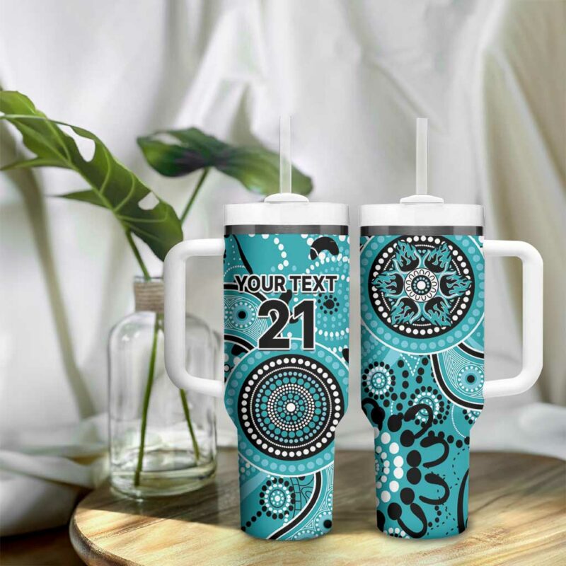 Heat Cricket Australian Aboriginal Custom Stanley Quencher 40oz Stainless Steel Tumbler With Handle - Threewoofs - Image 9