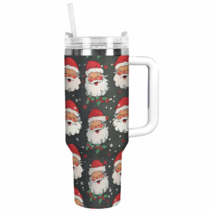 Ho-Ho-Holiday Santa Christmas Custom Stanley Quencher 40oz Stainless Steel Tumbler With Handle - Threewoofs