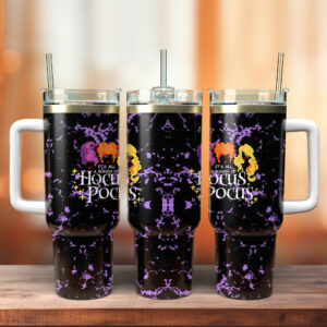 Hocus Pocus Movies Custom Stanley Quencher 40oz Stainless Steel Tumbler With Handle - Threewoofs