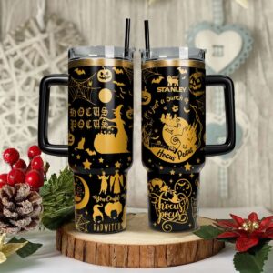 Hocus Pocus Movies Custom Stanley Quencher 40oz Stainless Steel Tumbler With Handle - Threewoofs