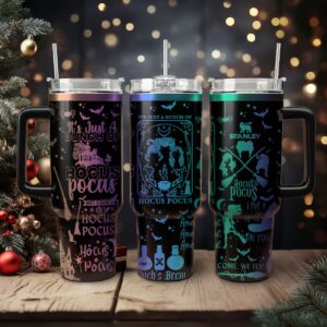 Hocus Pocus Movies Custom Stanley Quencher 40oz Stainless Steel Tumbler With Handle - Threewoofs