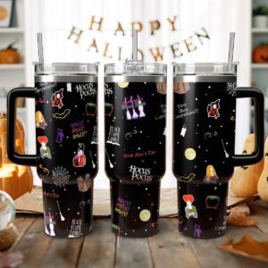 Hocus Pocus Movies Custom Stanley Quencher 40oz Stainless Steel Tumbler With Handle - Threewoofs