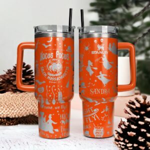 Hocus Pocus Movies Custom Stanley Quencher 40oz Stainless Steel Tumbler With Handle - Threewoofs