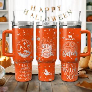 Hocus Pocus Movies Custom Stanley Quencher 40oz Stainless Steel Tumbler With Handle - Threewoofs