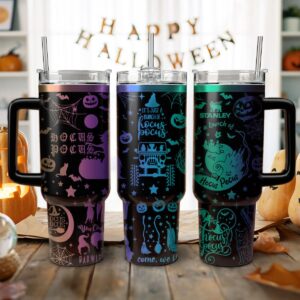 Hocus Pocus Movies Custom Stanley Quencher 40oz Stainless Steel Tumbler With Handle - Threewoofs