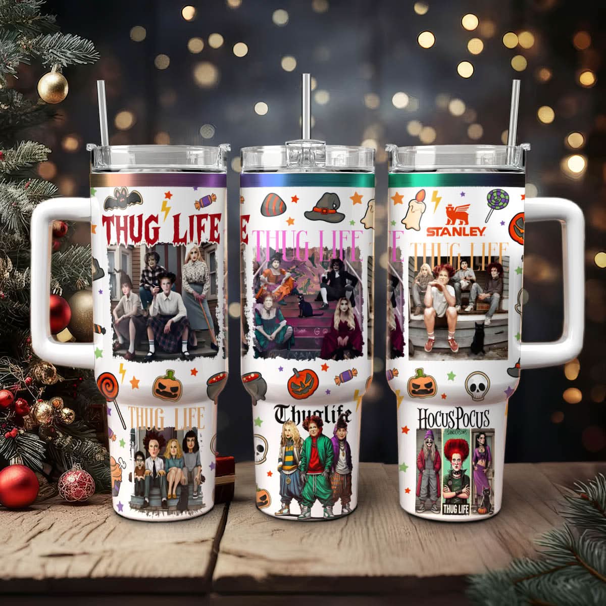 Hocus Pocus Movies Custom Stanley Quencher 40oz Stainless Steel Tumbler With Handle - Threewoofs - Image 5