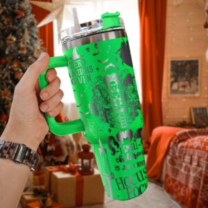 Hocus Pocus Movies Custom Stanley Quencher 40oz Stainless Steel Tumbler With Handle - Threewoofs