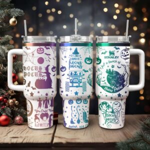 Hocus Pocus Movies Custom Stanley Quencher 40oz Stainless Steel Tumbler With Handle - Threewoofs