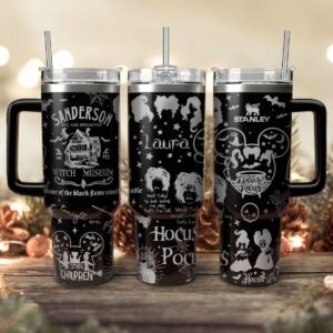 Hocus Pocus Movies Custom Stanley Quencher 40oz Stainless Steel Tumbler With Handle - Threewoofs