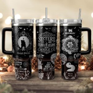 Hocus Pocus Movies Custom Stanley Quencher 40oz Stainless Steel Tumbler With Handle - Threewoofs