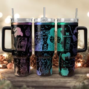 Hocus Pocus Movies Custom Stanley Quencher 40oz Stainless Steel Tumbler With Handle - Threewoofs