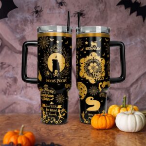 Hocus Pocus Movies Custom Stanley Quencher 40oz Stainless Steel Tumbler With Handle - Threewoofs