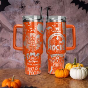 Hocus Pocus Movies Custom Stanley Quencher 40oz Stainless Steel Tumbler With Handle - Threewoofs