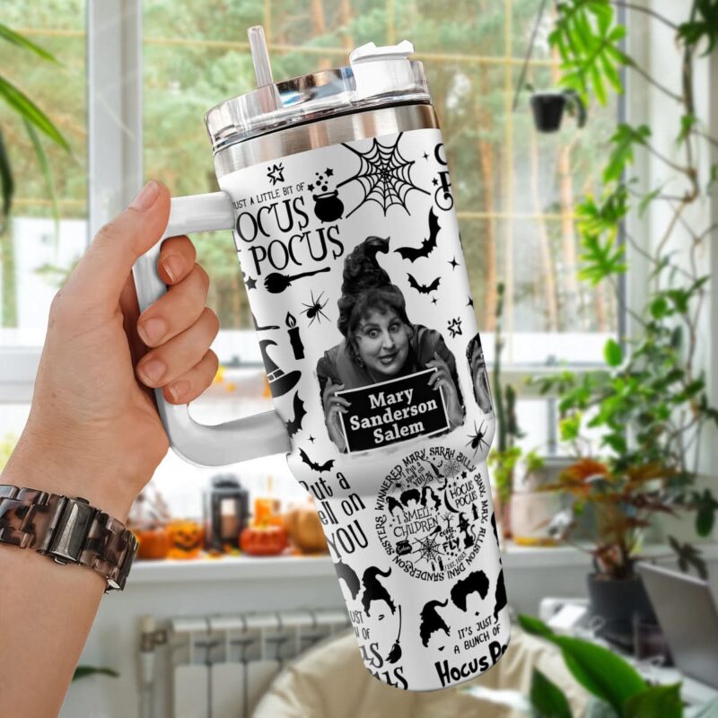 Hocus Pocus Movies Custom Stanley Quencher 40oz Stainless Steel Tumbler With Handle - Threewoofs - Image 5