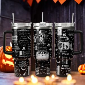 Hocus Pocus Movies Custom Stanley Quencher 40oz Stainless Steel Tumbler With Handle - Threewoofs