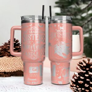Hocus Pocus Movies Custom Stanley Quencher 40oz Stainless Steel Tumbler With Handle - Threewoofs