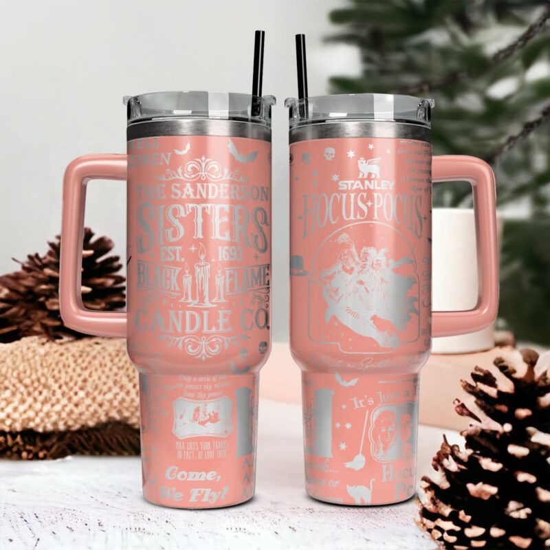 Hocus Pocus Movies Custom Stanley Quencher 40oz Stainless Steel Tumbler With Handle - Threewoofs