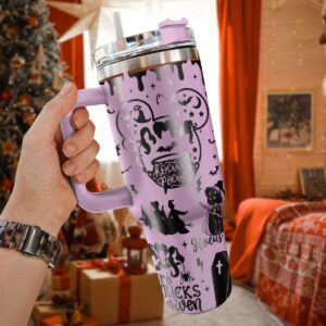 Hocus Pocus Movies Custom Stanley Quencher 40oz Stainless Steel Tumbler With Handle - Threewoofs
