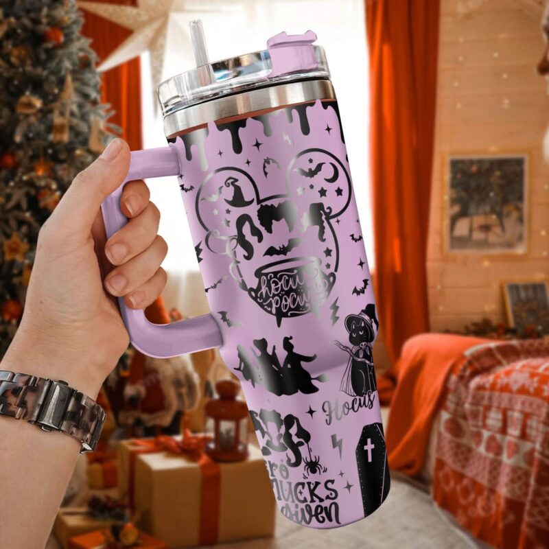 Hocus Pocus Movies Custom Stanley Quencher 40oz Stainless Steel Tumbler With Handle - Threewoofs