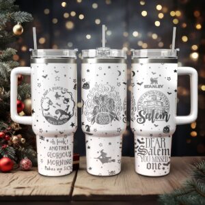 Hocus Pocus Movies Custom Stanley Quencher 40oz Stainless Steel Tumbler With Handle - Threewoofs