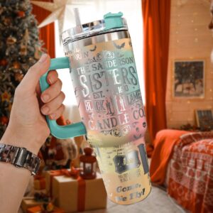 Hocus Pocus Movies Custom Stanley Quencher 40oz Stainless Steel Tumbler With Handle - Threewoofs