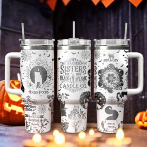 Hocus Pocus Movies Custom Stanley Quencher 40oz Stainless Steel Tumbler With Handle - Threewoofs